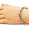 Oro Laminado Individual Bangle, Gold Filled Style Filigree Design, Polished, Golden Finish, 07.282.0039