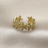 Oro Laminado Elegant Ring, Gold Filled Style Star Design, Matte Finish, Golden Finish, 01.341.0165