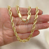Oro Laminado Basic Necklace, Gold Filled Style Rope Design, Polished, Golden Finish, 04.213.0206.30