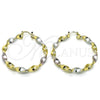 Oro Laminado Large Hoop, Gold Filled Style Polished, Tricolor, 02.170.0466.50