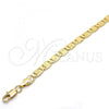 Oro Laminado Basic Bracelet, Gold Filled Style Mariner Design, Diamond Cutting Finish, Golden Finish, 04.63.1357.08