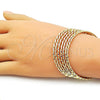 Oro Laminado Semanario Bangle, Gold Filled Style Polished, Golden Finish, 07.213.0018.04