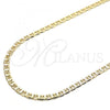Oro Laminado Basic Necklace, Gold Filled Style Mariner Design, Polished, Golden Finish, 5.222.024.28