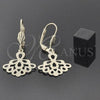 Oro Laminado Dangle Earring, Gold Filled Style Diamond Cutting Finish, Golden Finish, 5.121.012