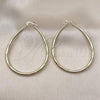 Oro Laminado Medium Hoop, Gold Filled Style Hollow Design, Diamond Cutting Finish, Golden Finish, 02.213.0833.50