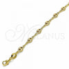 Oro Laminado Fancy Anklet, Gold Filled Style Mariner Design, Polished, Golden Finish, 04.09.0185.10