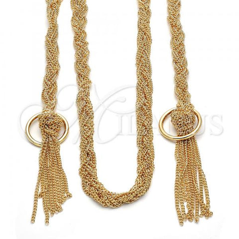Oro Laminado Fancy Necklace, Gold Filled Style Polished, Golden Finish, 04.321.0021.50