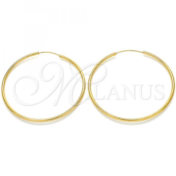 Oro Laminado Medium Hoop, Gold Filled Style Polished, Golden Finish, 02.32.0553.40