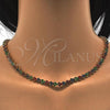 Oro Laminado Necklace and Bracelet, Gold Filled Style with White Cubic Zirconia, Polished, Golden Finish, 06.284.0013