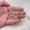Oro Laminado Small Hoop, Gold Filled Style Polished, Golden Finish, 02.163.0278.24