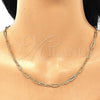 Oro Laminado Basic Necklace, Gold Filled Style Paperclip Design, Polished, Golden Finish, 04.63.1395.18