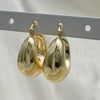 Oro Laminado Small Hoop, Gold Filled Style Hollow Design, Polished, Golden Finish, 02.163.0166.20