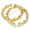 Oro Laminado Extra Large Hoop, Gold Filled Style and Hollow Polished, Golden Finish, 02.170.0218.70