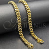 Oro Laminado Basic Bracelet, Gold Filled Style Miami Cuban Design, Polished, Golden Finish, 03.419.0019.09