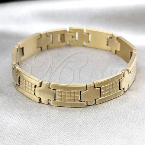 Stainless Steel Solid Bracelet, Polished, Golden Finish, 03.63.22943.08