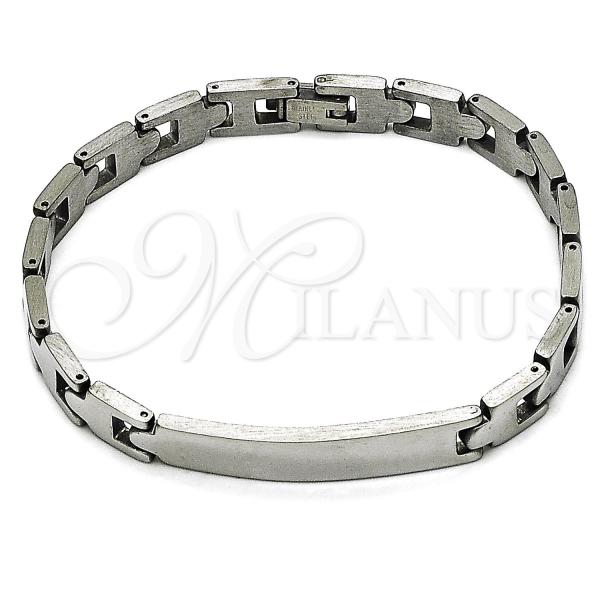 Stainless Steel Solid Bracelet, Polished, Steel Finish, 03.114.0413.08