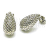 Rhodium Plated Stud Earring, Chunky Design, Diamond Cutting Finish, Rhodium Finish, 02.163.0294.1