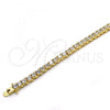 Oro Laminado Fancy Necklace, Gold Filled Style with White Cubic Zirconia, Polished, Golden Finish, 04.284.0006.24