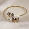 Oro Laminado Individual Bangle, Gold Filled Style Polished, Tricolor, 07.170.0071