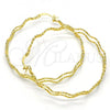 Oro Laminado Large Hoop, Gold Filled Style Diamond Cutting Finish, Golden Finish, 02.168.0048.55