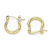 Oro Laminado Small Hoop, Gold Filled Style Polished, Golden Finish, 5.134.014.12