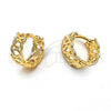 Oro Laminado Huggie Hoop, Gold Filled Style Infinite Design, Polished, Golden Finish, 5.133.025