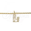 Oro Laminado Pendant Necklace, Gold Filled Style Little Boy Design, Polished, Golden Finish, 04.106.0007.20