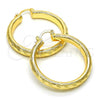 Oro Laminado Medium Hoop, Gold Filled Style Diamond Cutting Finish, Golden Finish, 02.170.0185.40