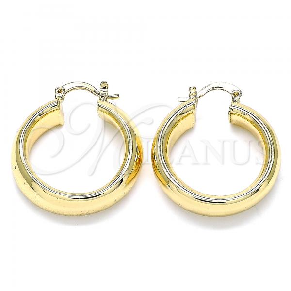 Oro Laminado Medium Hoop, Gold Filled Style Polished, Golden Finish, 02.261.0069.30