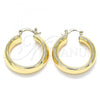 Oro Laminado Medium Hoop, Gold Filled Style Polished, Golden Finish, 02.261.0069.30