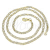 Oro Laminado Basic Necklace, Gold Filled Style Mariner Design, Polished, Golden Finish, 04.213.0214.18