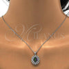 Sterling Silver Earring and Pendant Adult Set, with White and  Cubic Zirconia, Polished, Rhodium Finish, 10.186.0026