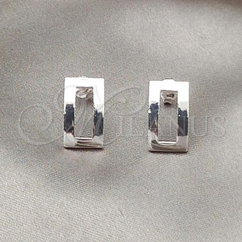 Sterling Silver Stud Earring, Polished, Silver Finish, 02.407.0006