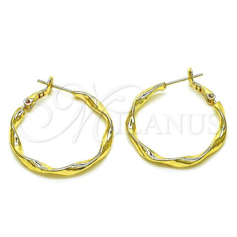 Oro Laminado Medium Hoop, Gold Filled Style Polished, Golden Finish, 02.93.0002.30