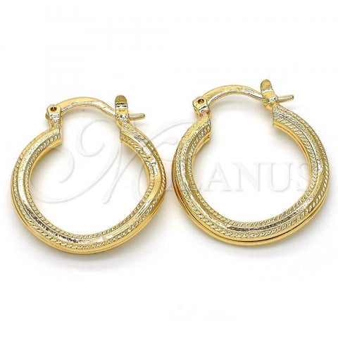 Oro Laminado Small Hoop, Gold Filled Style Polished, Golden Finish, 02.170.0205.20