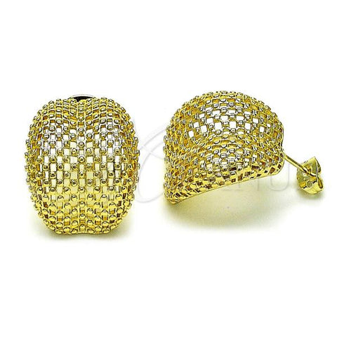 Oro Laminado Stud Earring, Gold Filled Style Polished, Golden Finish, 02.213.0559