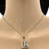 Oro Laminado Fancy Pendant, Gold Filled Style Diamond Cutting Finish, Golden Finish, 5.180.026
