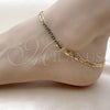 Oro Laminado Basic Anklet, Gold Filled Style Mariner Design, Polished, Golden Finish, 5.222.025.10