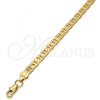 Gold Tone Basic Bracelet, Mariner Design, Polished, Golden Finish, 04.242.0032.09GT