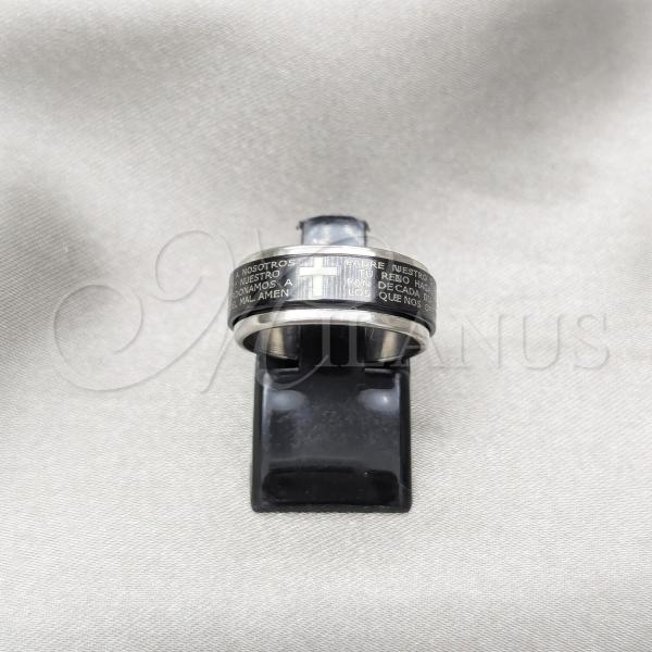 Stainless Steel Mens Ring, Cross Design, Polished, Two Tone, 01.63.0643.06