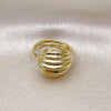 Oro Laminado Elegant Ring, Gold Filled Style Teardrop Design, Polished, Golden Finish, 01.341.0156