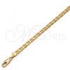 Oro Laminado Basic Anklet, Gold Filled Style Mariner Design, Polished, Golden Finish, 5.222.024.10