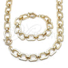 Oro Laminado Necklace and Bracelet, Gold Filled Style Polished, Golden Finish, 06.429.0001