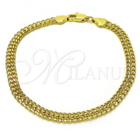 Oro Laminado Basic Anklet, Gold Filled Style Polished, Golden Finish, 03.319.0003.10