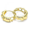 Oro Laminado Huggie Hoop, Gold Filled Style Polished, Golden Finish, 02.195.0115.20