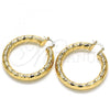 Oro Laminado Large Hoop, Gold Filled Style Polished, Golden Finish, 02.261.0068.50