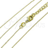 Oro Laminado Basic Necklace, Gold Filled Style Rolo Design, Polished, Golden Finish, 04.213.0336.16