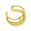 Oro Laminado Multi Stone Ring, Gold Filled Style Heart Design, Polished, Golden Finish, 01.310.0028