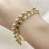 Oro Laminado Charm Bracelet, Gold Filled Style Ball Design, Matte Finish, Golden Finish, 03.331.0328.07