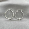 Sterling Silver Small Hoop, and Ball Polished, Silver Finish, 02.399.0018.20